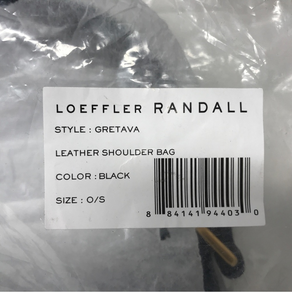 Loeffler Randall Greta Leather Shoulder Bag, Size M - Black/Gold Women's - Picture 4 of 16